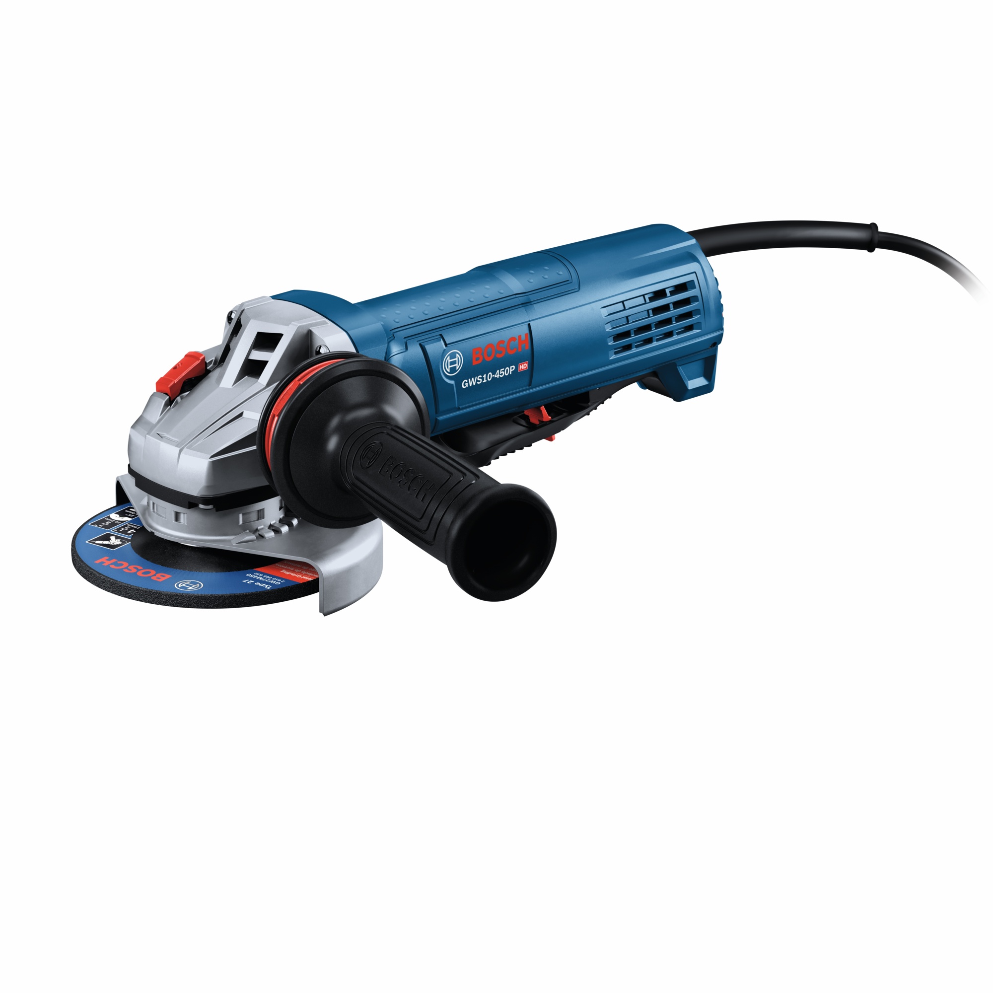 Bosch Ergonomic Angle Grinder — 4.5in., 10 Amp, 11,000 RPM, Anti-Vibration Handle, Model# GWS10-450P